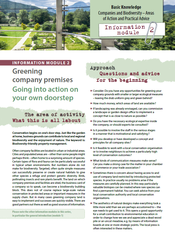 BiGC 2. Greening company premises