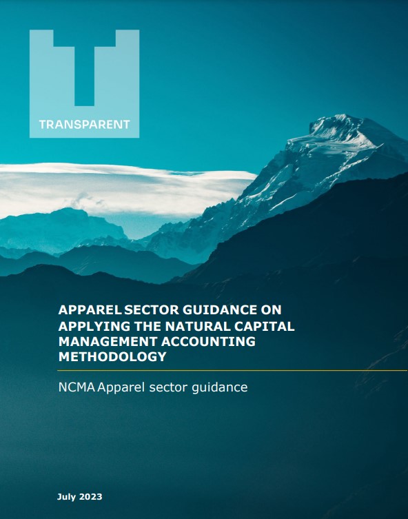 Apparel sector guidance on applying the natural capital management accounting methodology