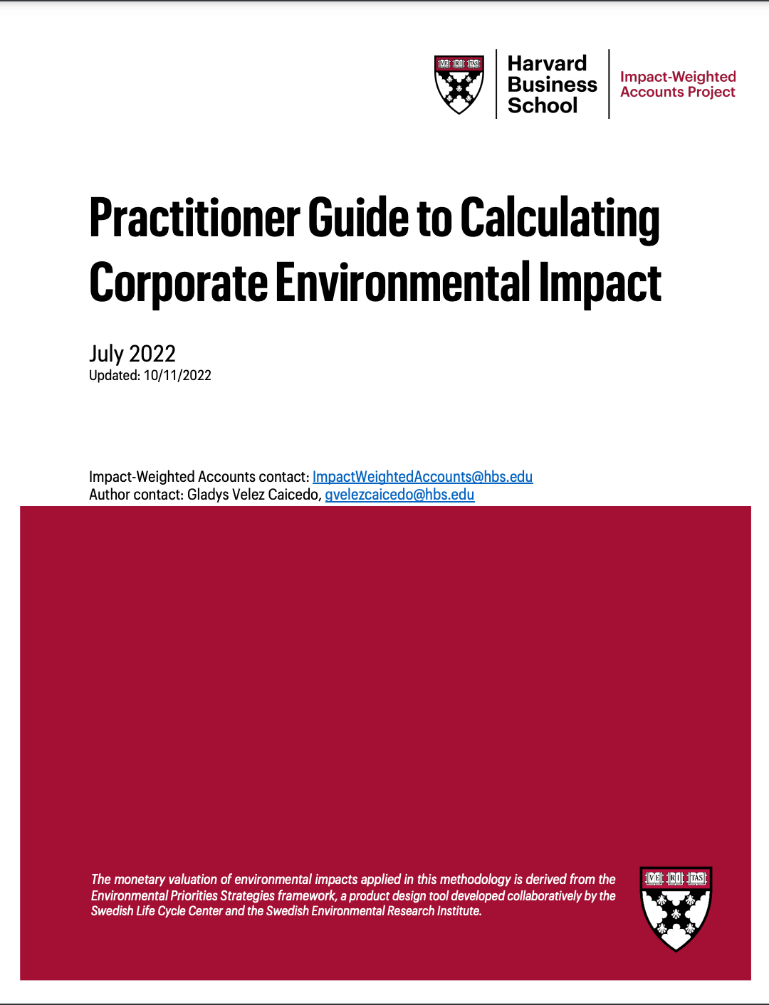 Practitioner Guide to Calculating Corporate Environmental Impact