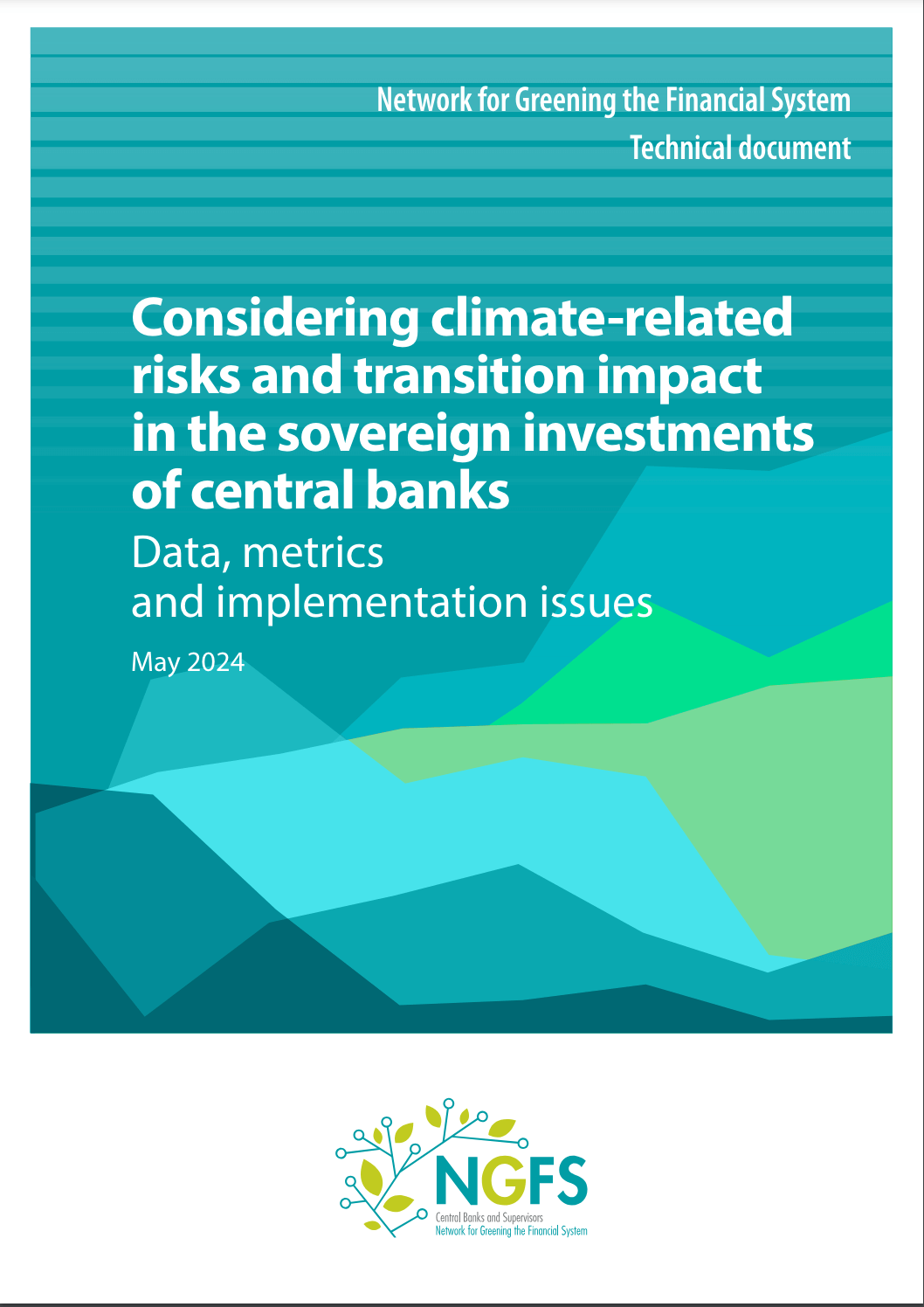 Considering climate-related risks and transition impact in the sovereign investments of central banks Data, metrics and implementation issues