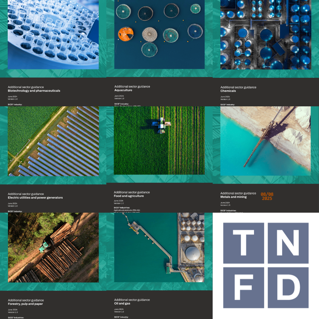 TNFD sectoral guidelines for eight sectors of the economy