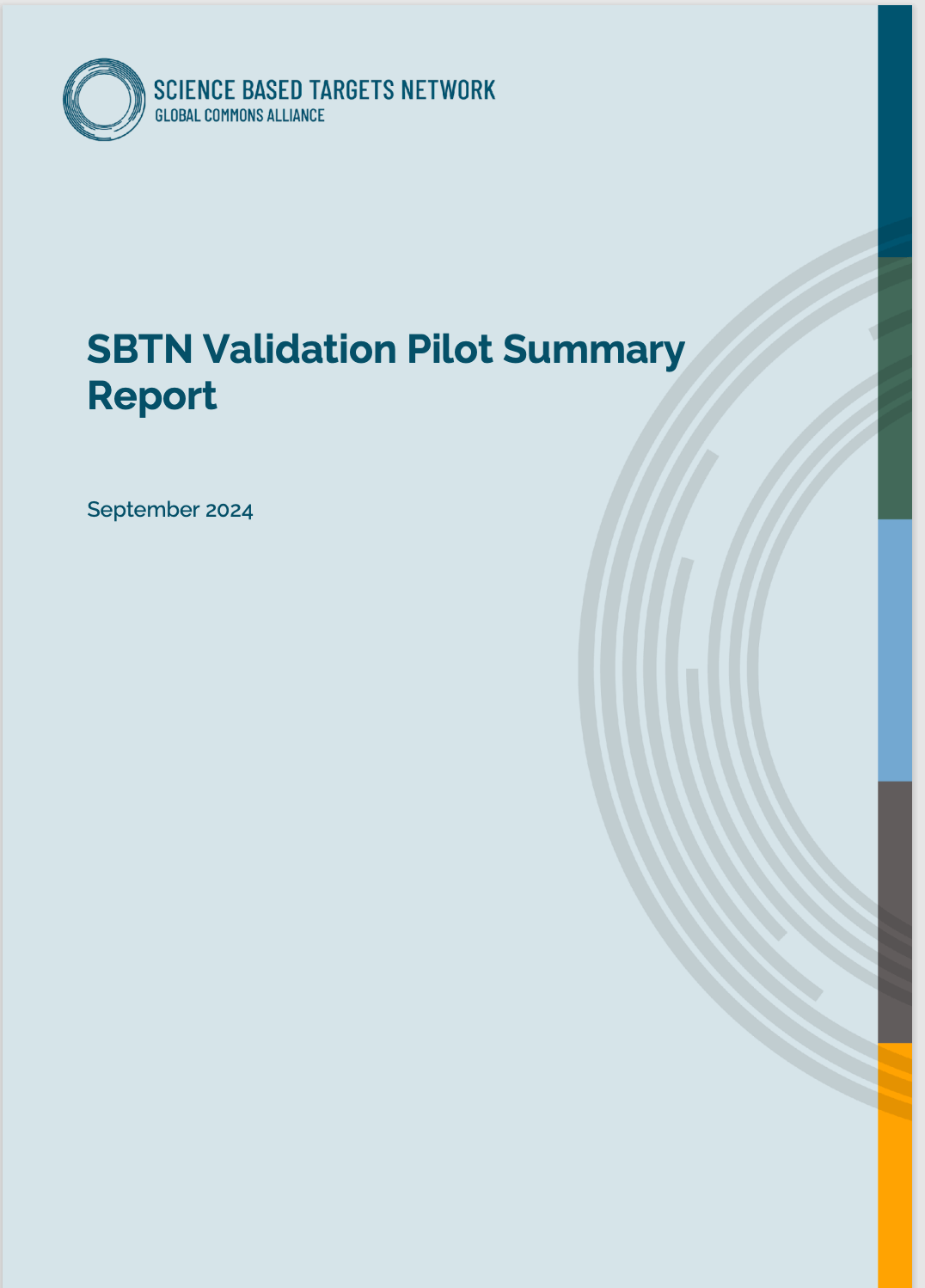 SBTN Validation Pilot Summary Report