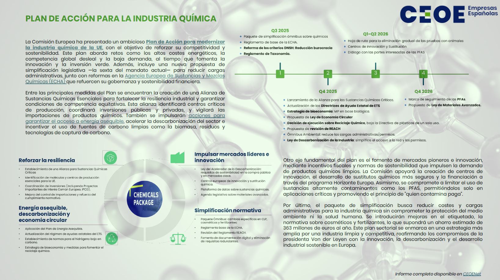 CEOE summary report on the Action Plan for the chemical industry