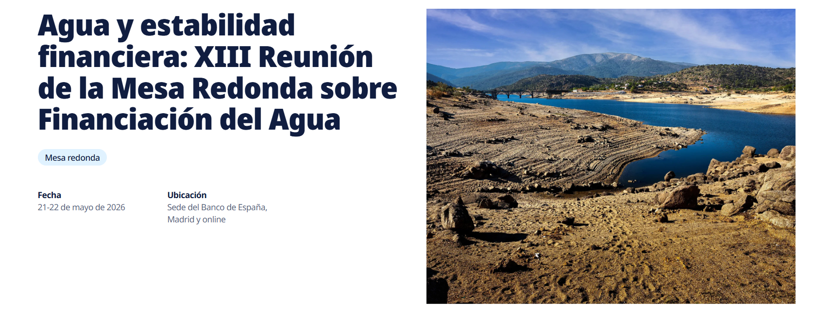 Water and financial stability: 13th Meeting of the Roundtable on Financing Water