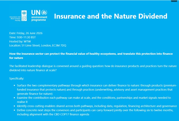 Insurance and the Nature Dividend
