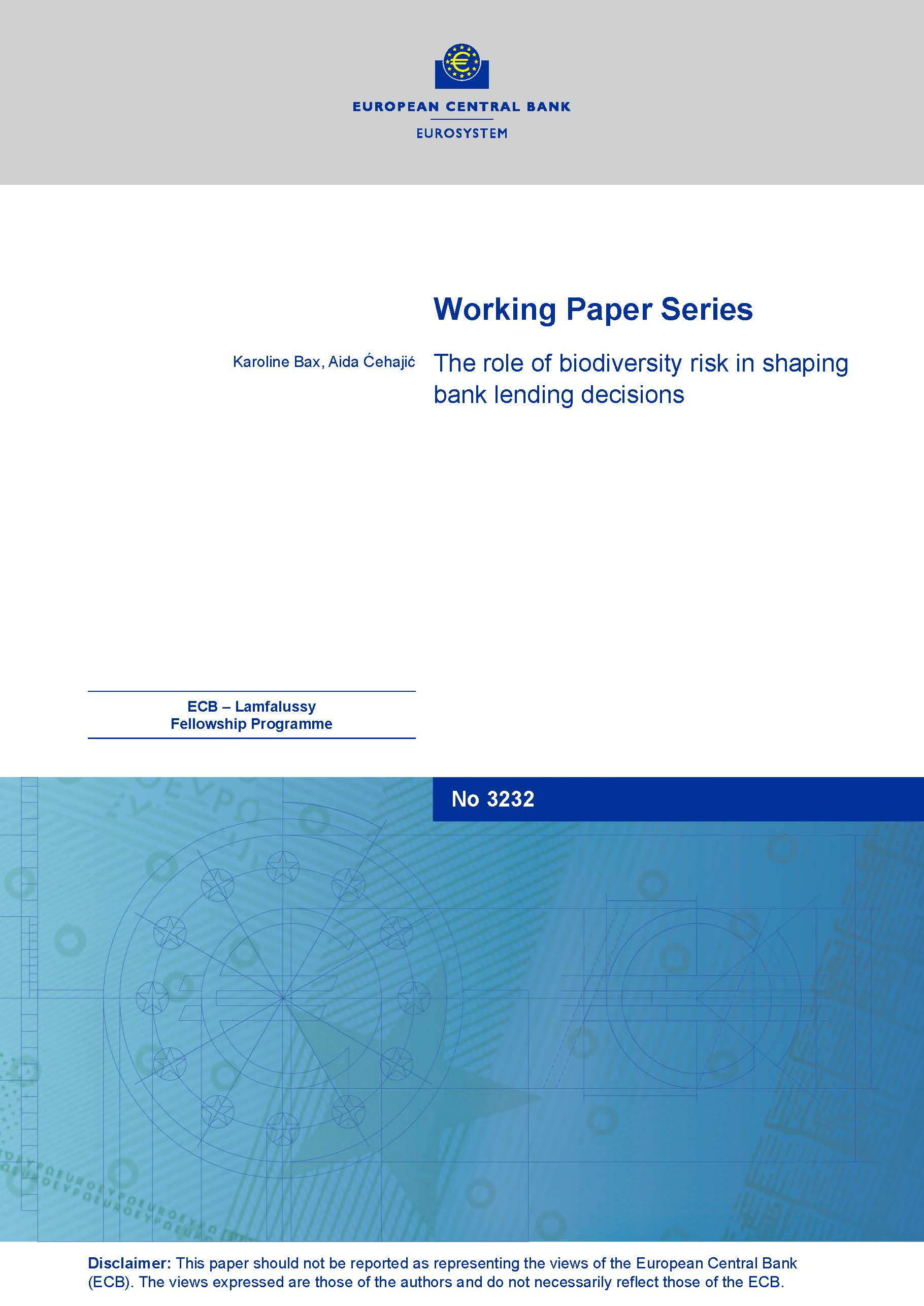 The role of biodiversity risk in shaping bank lending decisions